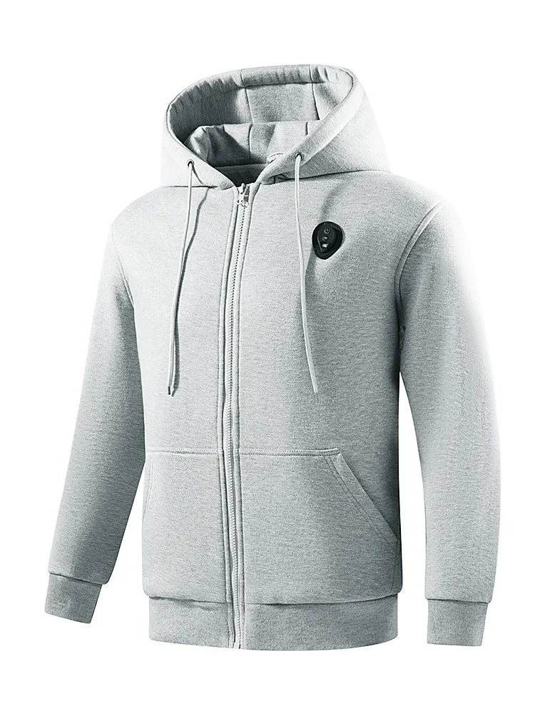 

New Hooded Cardigan Heating Sweatshirt Smart Unisex Zipper Electric Heated Warm Lighted Casual Tech Wear Winter Apparel