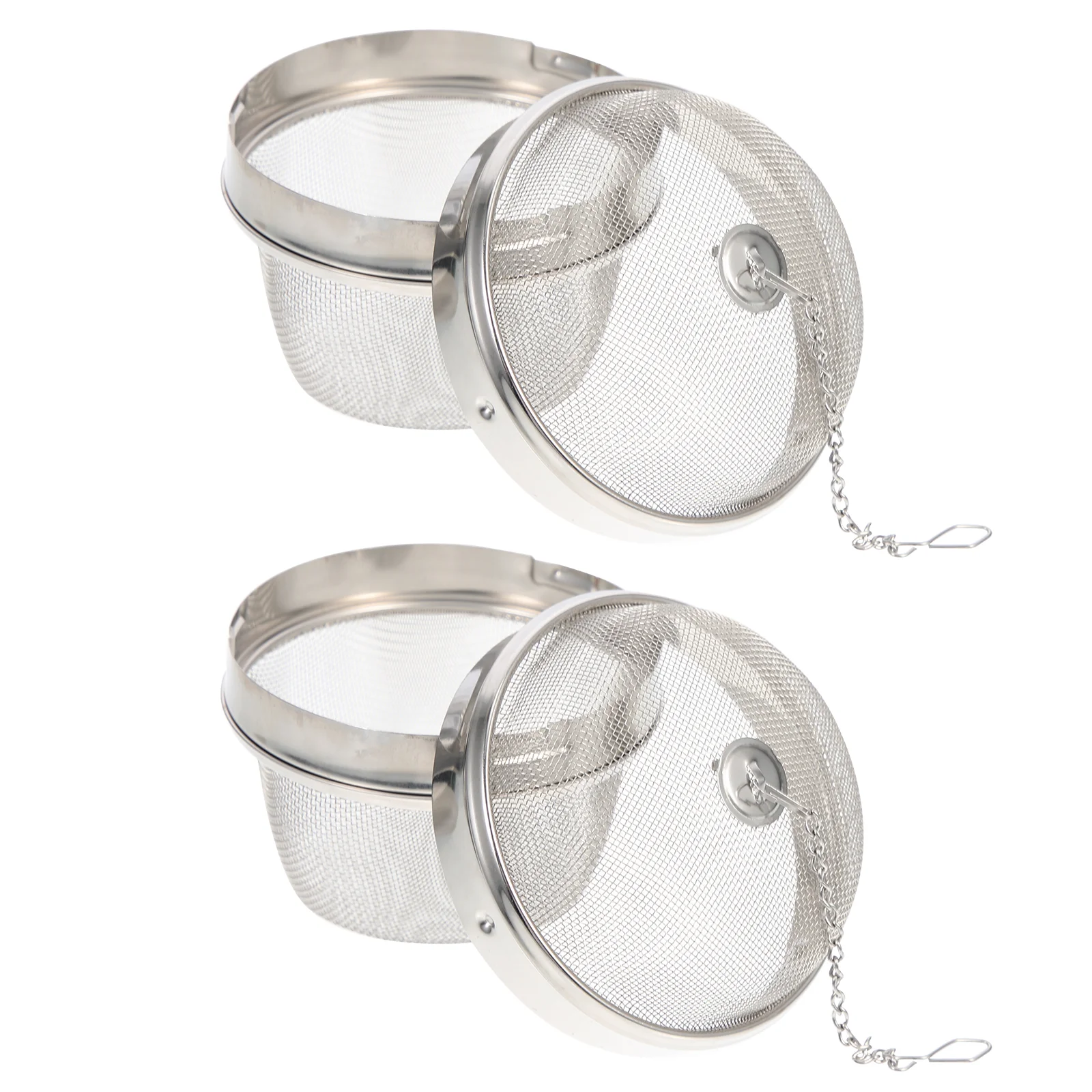

2 Pcs Steam Seasoning Balls Watches Washing Basket Stainless Steel Jewelry Clean