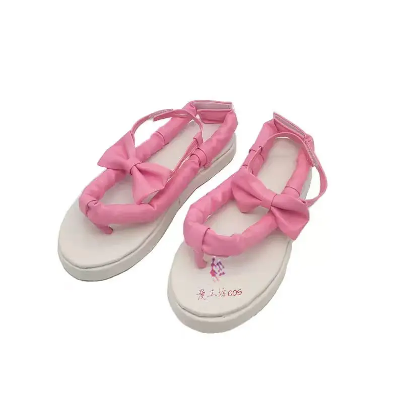 Chaussures de Cosplay Anime Demon Kanroji Mitsuri, sandales roses Slayer Kimetsu No Yaiba, chaussures à semelles en mousse Kanroji Mitsuri