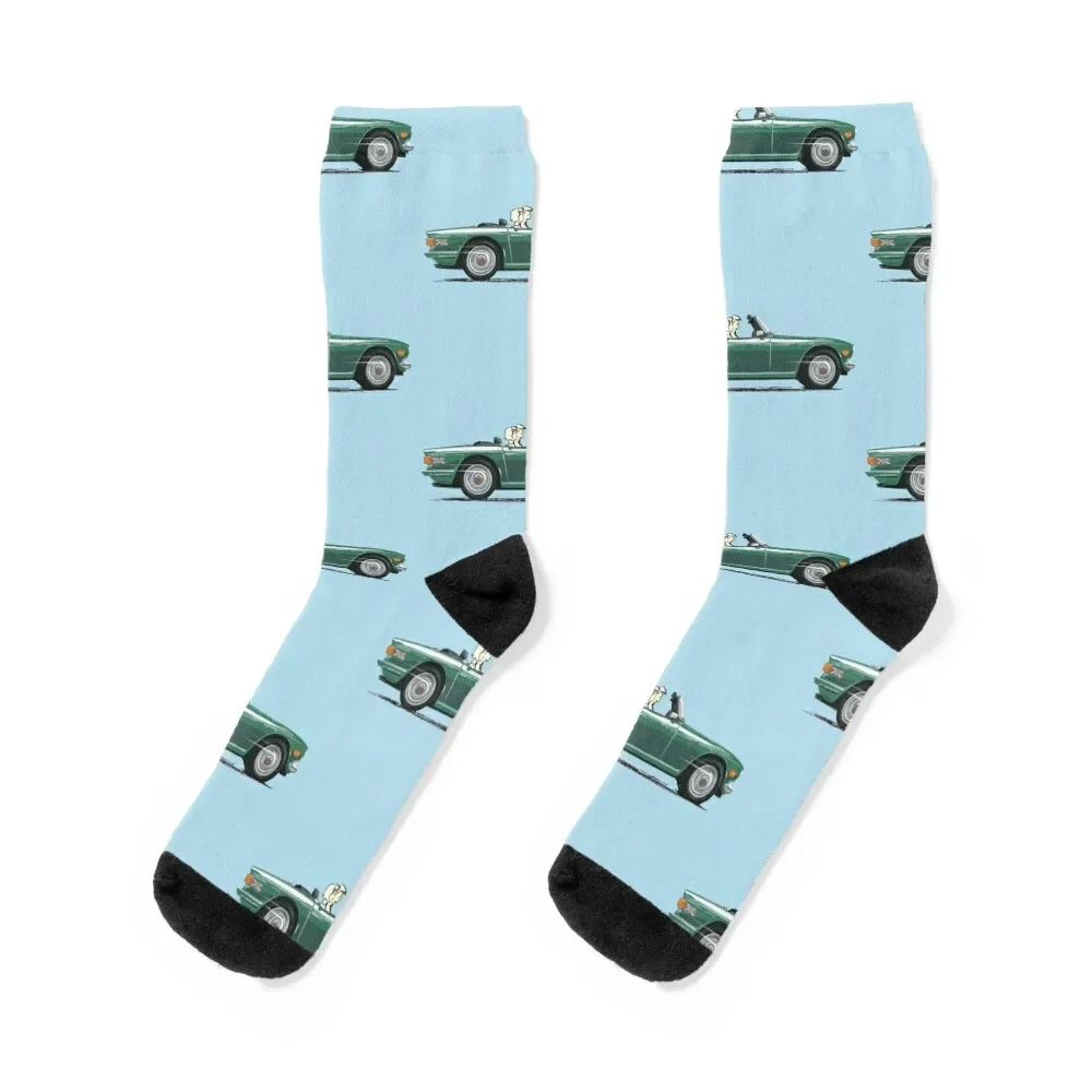 

British Racing Green color TR6 – the Classic British Sports Car Socks sheer football Socks Women's Men's