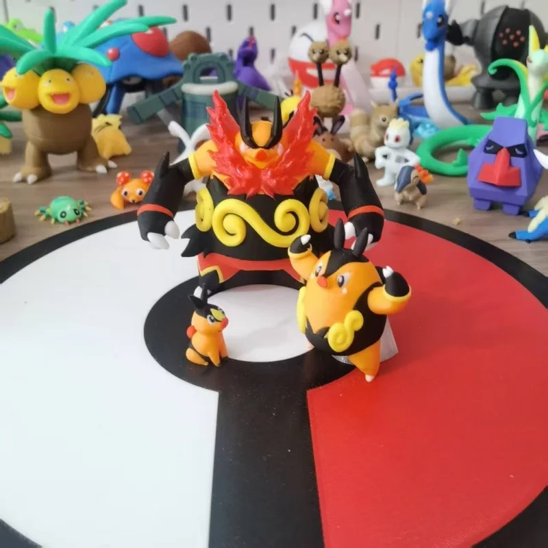 Anime Tepig Grotichon Emboar Figure Proportion World 1:20 Diy 3d Printing Cartoon Character Desktop Decoration Model Toy Gift