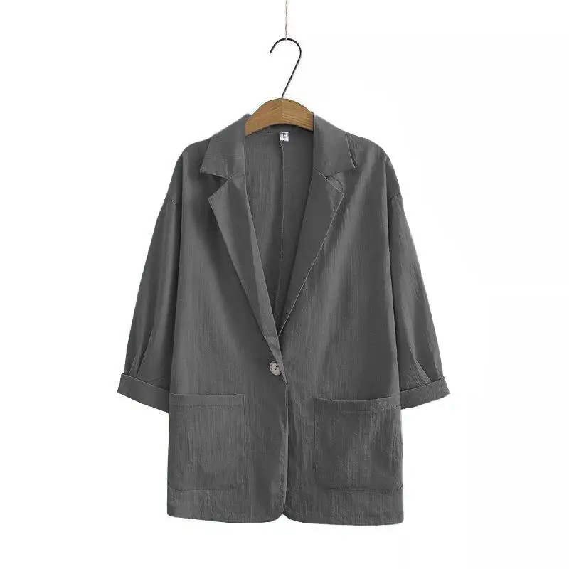 

plus Size Mid-Sve Ele Sle Faion Set for plus Size Women Spring Season Long Sve Splice Proc Adult Women's Suit