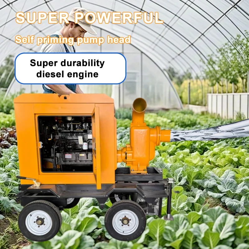 Big Capacity Centrifugal Cast Iron High-Flow Mobile  Engine Flood Control Water Pump for Emergency Rescue Irrigation