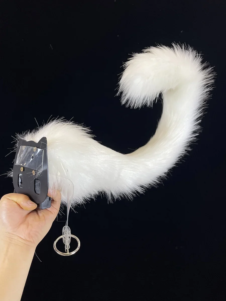 Electric Tail Movable Cat Tail Cosplay Accessory for Halloween Fancy Stage Performance Props Cosplay Performance