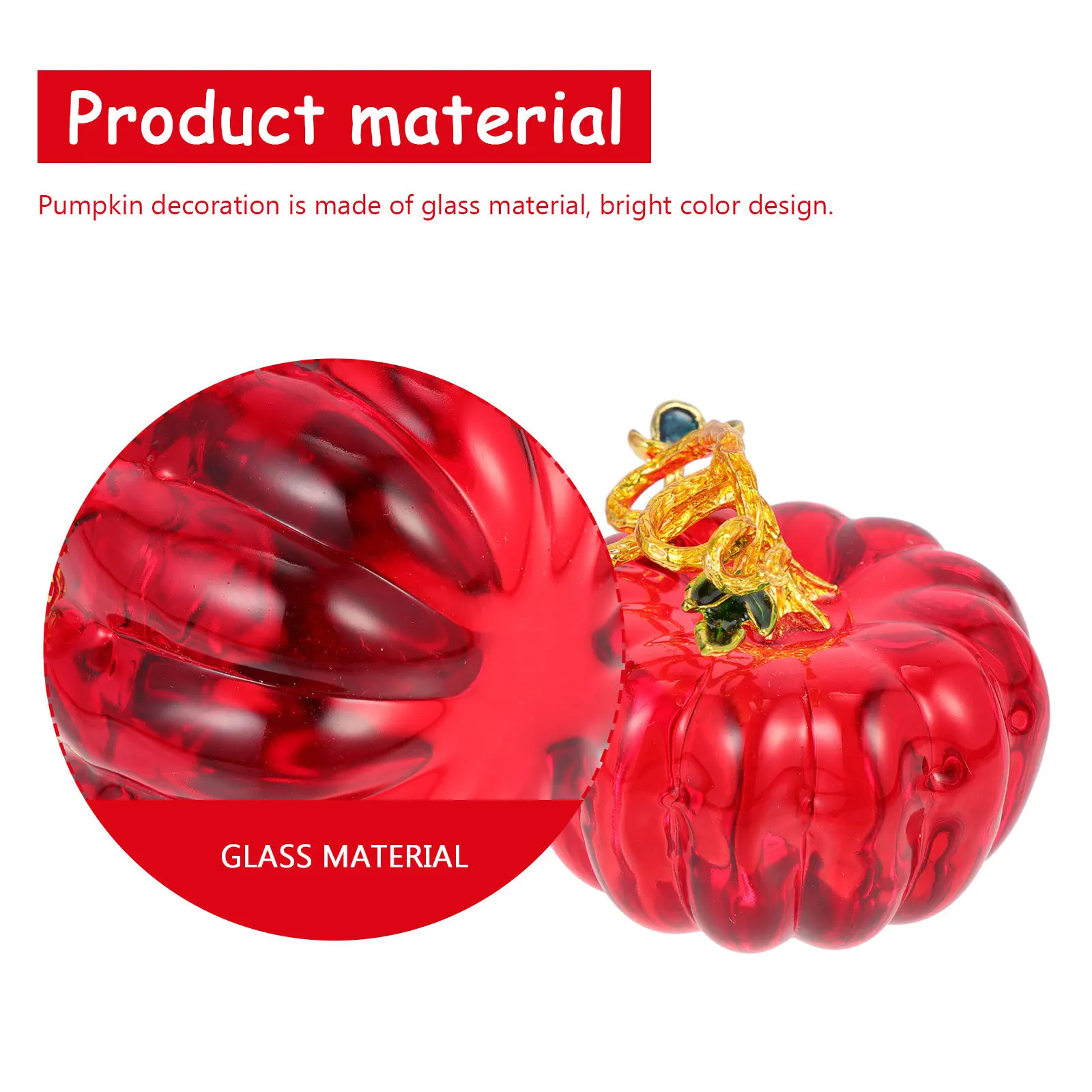 

Small Glass Pumpkin Ornament Fine Workmanship Design for Living Room Bedroom Tabletop Decoration Autumn Harvest Theme Decor