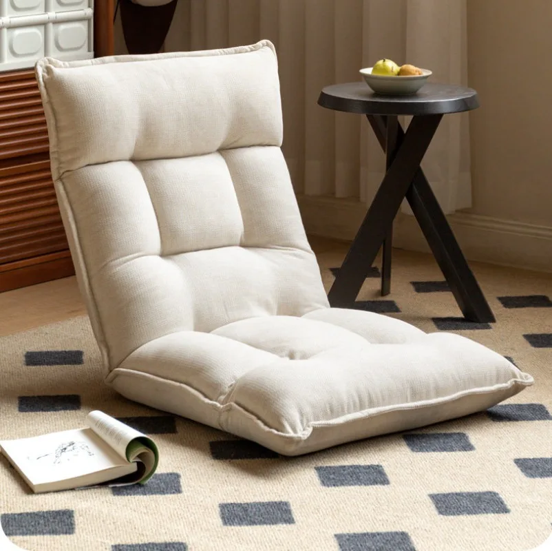 

wood language tatami recliner living room cream wind lazy chair bay window foldable small chair balcony back chair
