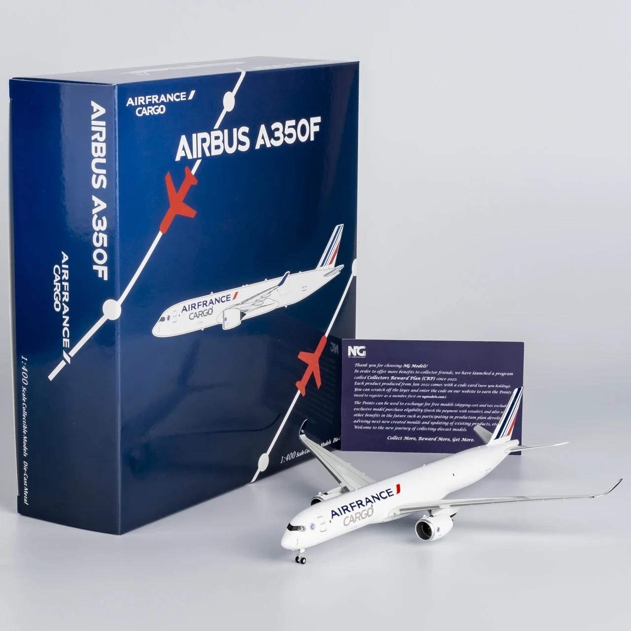 

46007 Alloy Collectible Plane Gift NG Model 1:400 Air France Cargo Airbus A350F Diecast Aircraft Jet Model & Point Card