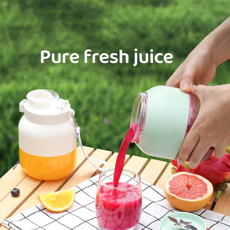 500 ml large capacity fresh juice blender Wireless outdoor portable 2-in-1 fruit juicer Multi-functional blender