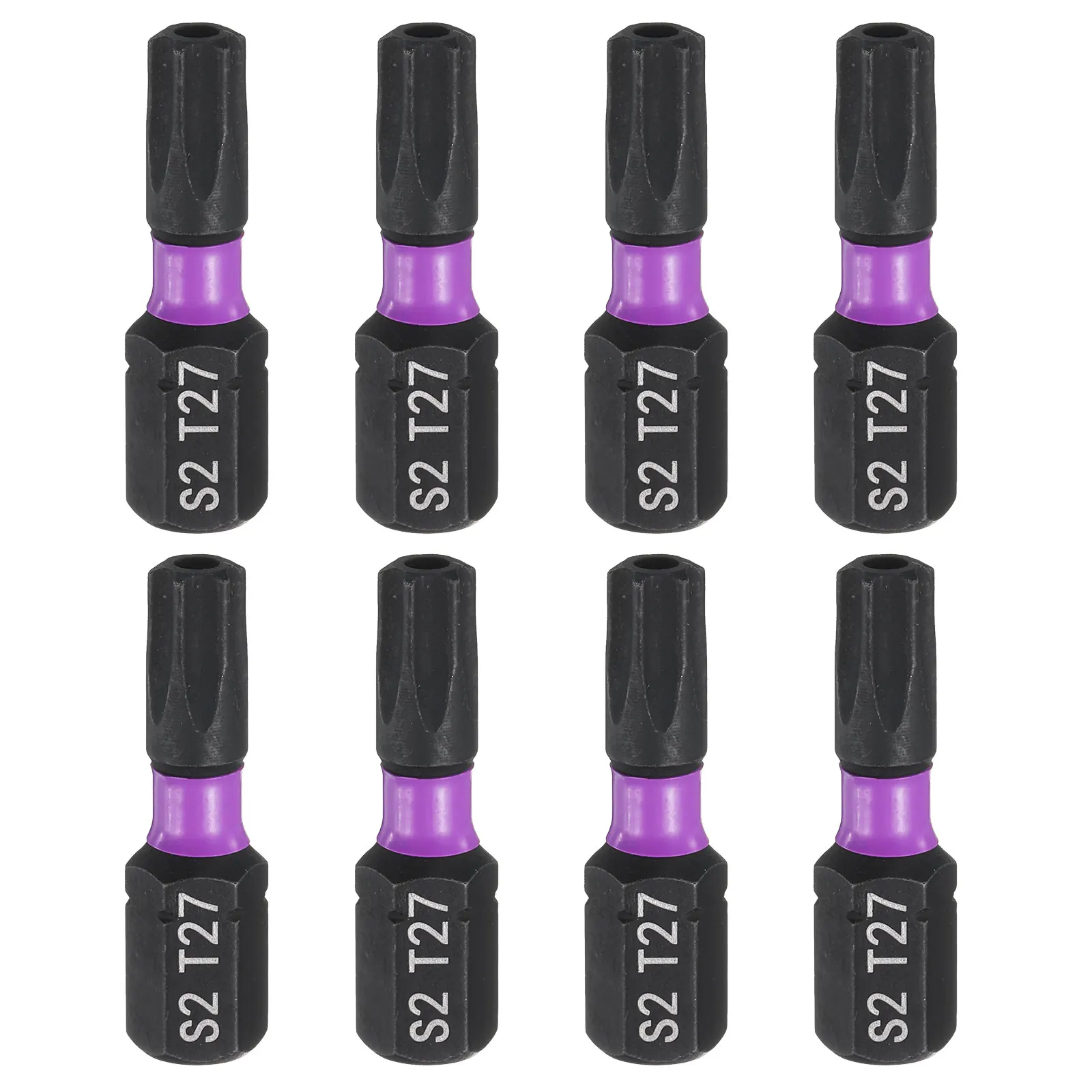 Juego de 2/4/8 puntas de destornillador Torx, vástago hexagonal de 1/4 pulgada, 25 mm/1 pulgada, TT7 - TT40, puntas magnéticas de estrella de 6 puntas con orificio