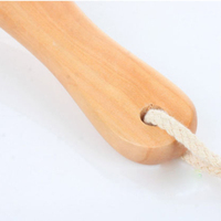 1pc Long Handle Bath Double-Sided Natural Bristles Body Care Scrub Shower Brush Wood Handle Exfoliating Oil Removing Spa Back
