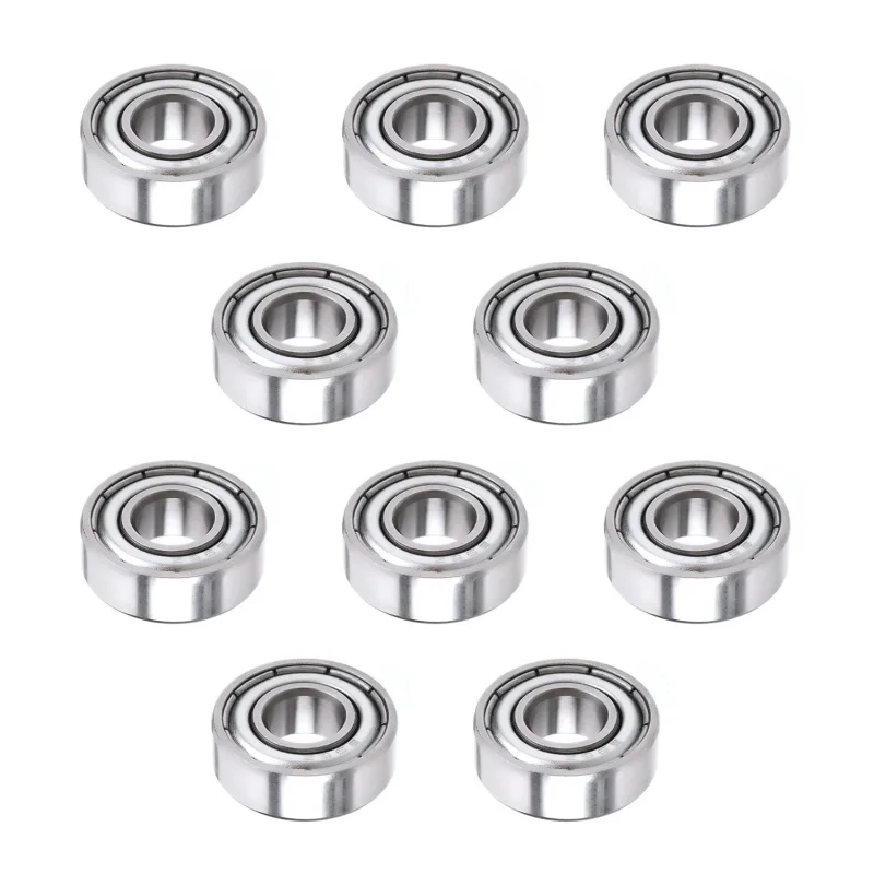 10Pcs 696-ZZ Deep Groove Ball Bearing, 6x15x5mm Double Sealed Bearing Steel ABEC-3 Deep Groove Rolling Bearings