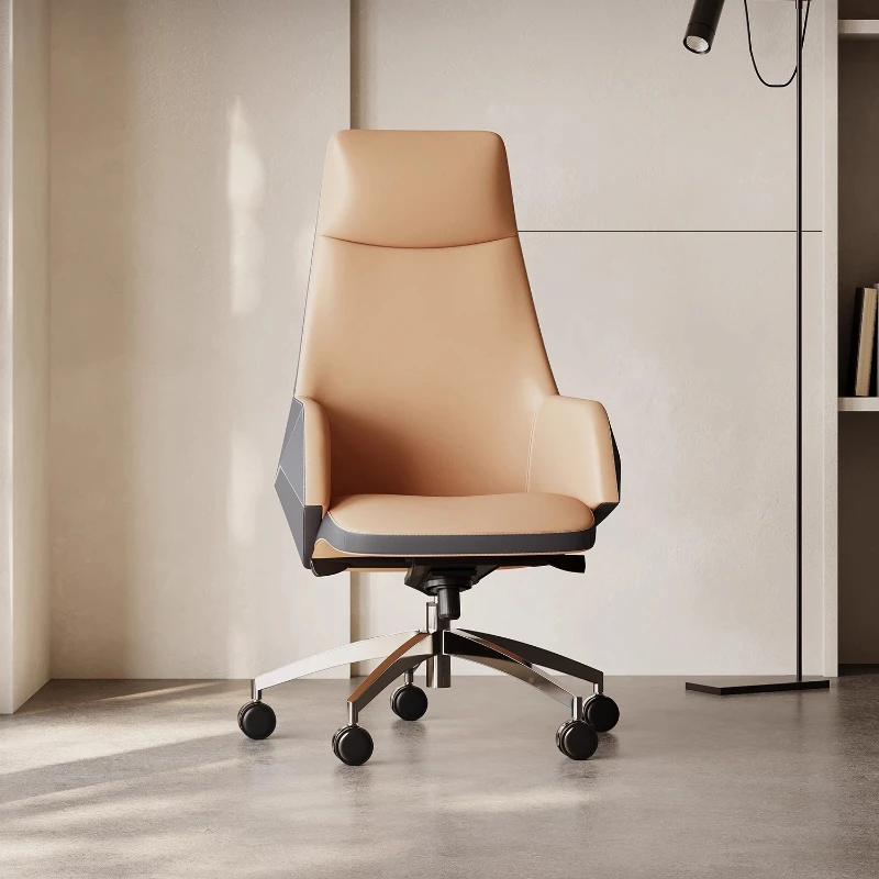Lightweight Chair on Wheels Desk Footrest Single Recliner Computer Chair for Vanity Chaise Pliable Dining Chairs for Relaxing