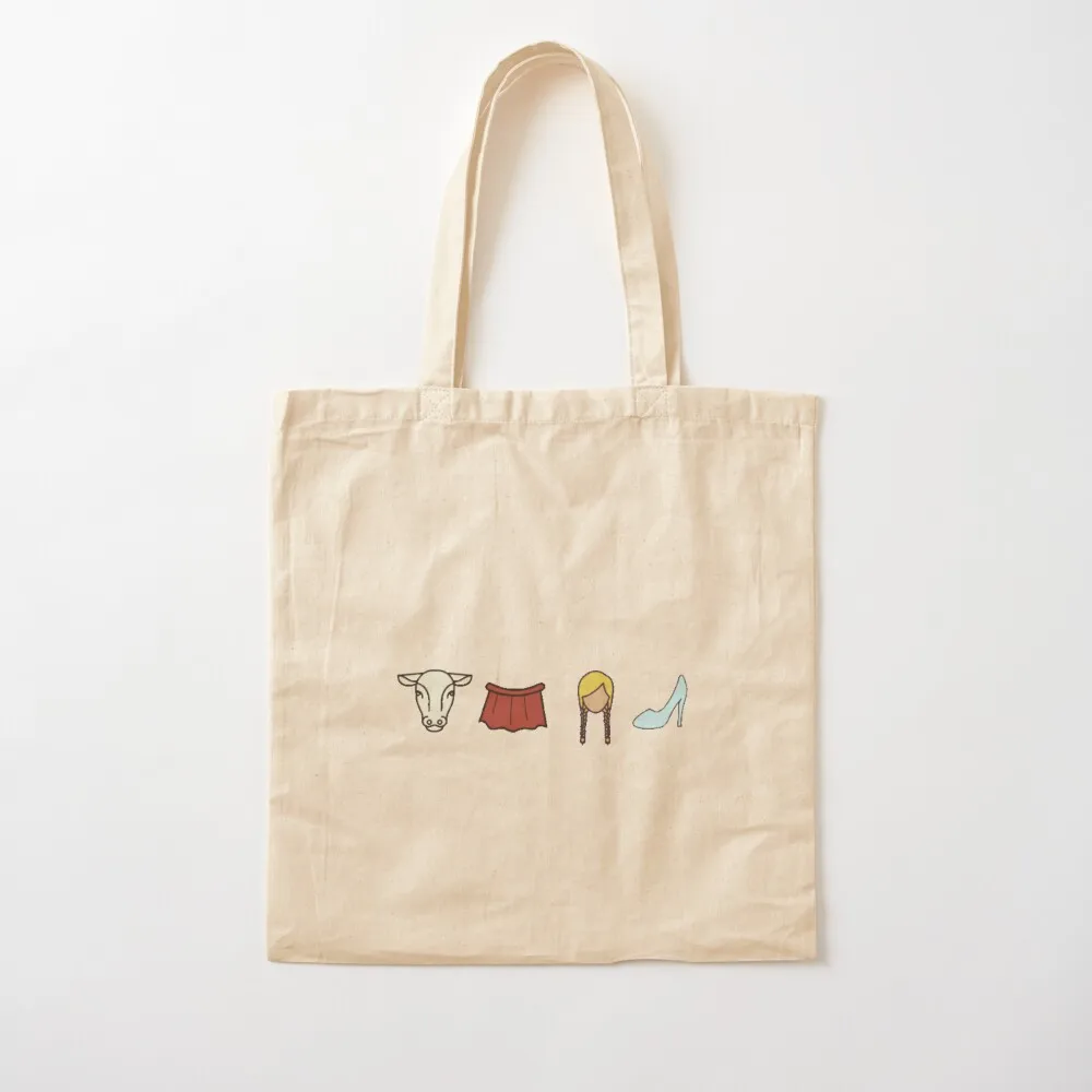 

Cow, Cape, Hair, Slipper Into The Woods Tote Bag shopping bag logo bag luxury women Fabric Canvas Tote