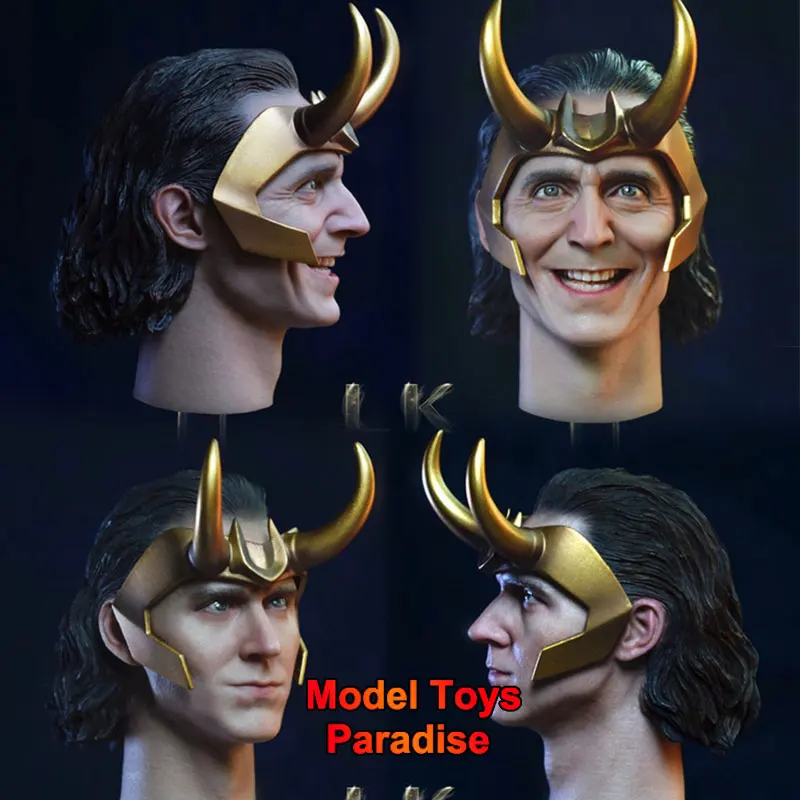 

BY-ART BY-T10 1/6 Men Soldier Loki Head Sculpt Supervillain God of Evil God of Lies Head Carving Fit 12inch Action Figure Body