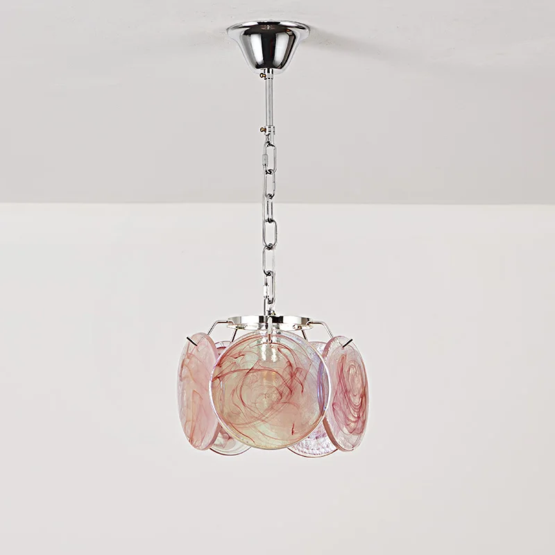 

Handmade glass bedroom headboard pendant light French antique light luxury decoration corridor bar table lamp