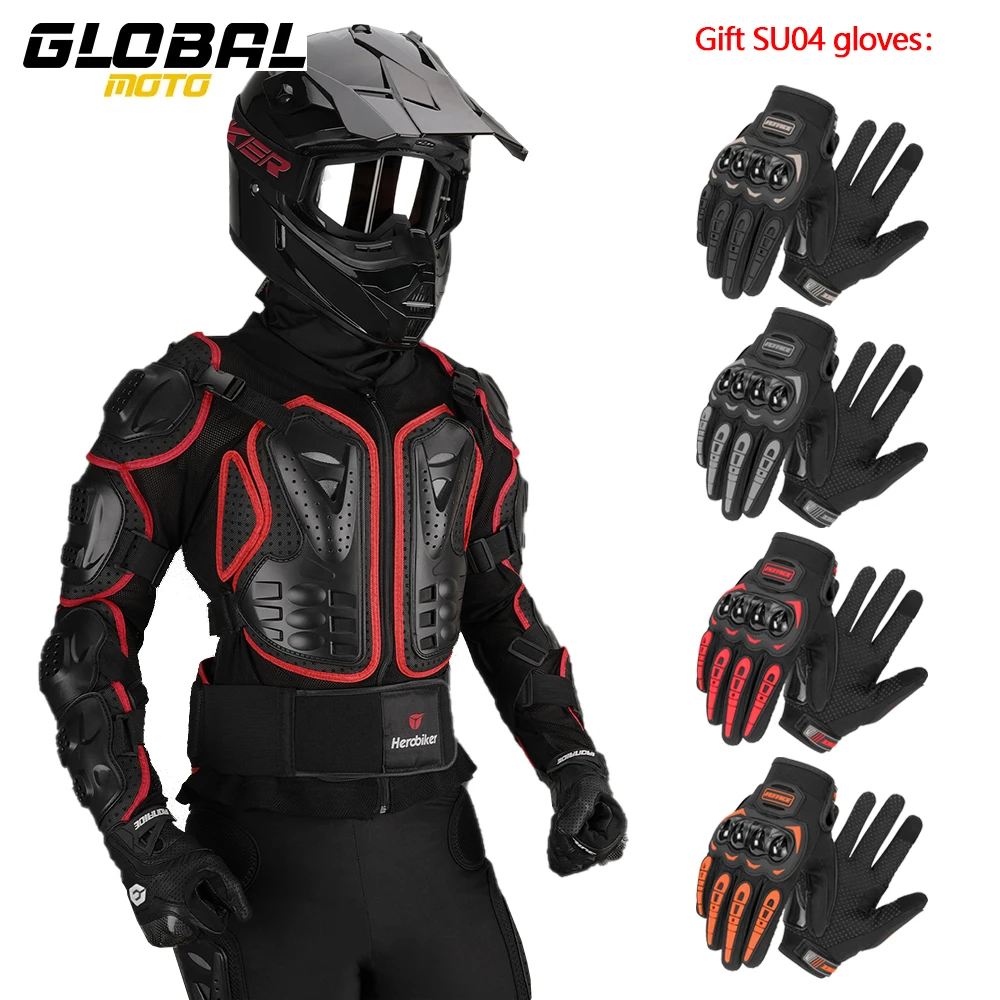 

Men's Motorcycle Armor Anti-Fall Wear-Resistant Motorbike Jacket Body Armor Moto Back Chest Protector Motocross Riding Equipment