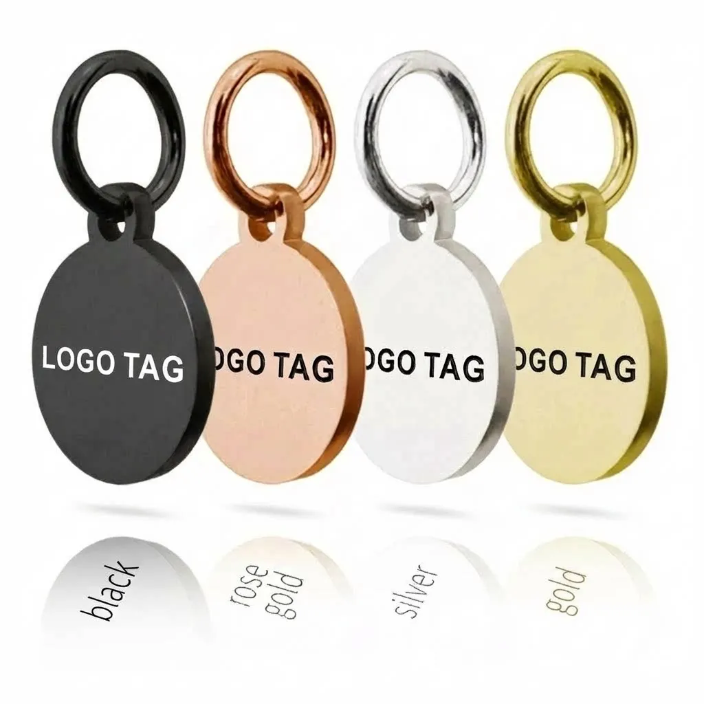 

50pcs 10mm Tag Charms for laser engraving Custom Text Charm Stainless Steel Personalized logo metal Black Jewelry pendants Tags