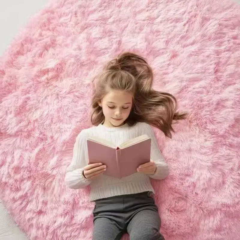 

VIKAMA Fluffy Shaggy Carpet Non-Slip Washable Children's Room Carpet Sofa Carpet Living Room Carpet Bedside Rug Home Decoration