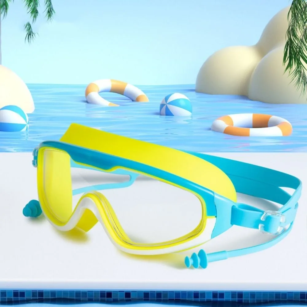 Swimming Gear Big Frame Swimming Goggles Anti Fog Wide View Swim Glasses Anti-UV Professional Diving Eyewear /Adult