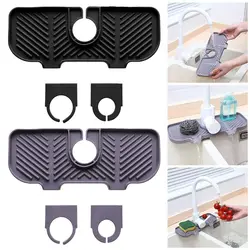 Kitchen Faucet Absorbent Mat Silicone Sink Splash Guard Water Draining Pad Countertop Protector Table Cushion Place Mat Bathroom