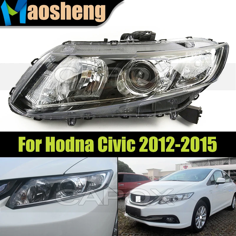 

Ксеноновая или галогенная передняя фара без ламп для Honda Civic 2012 2013 2014 2015, левая фара (сторона водителя)