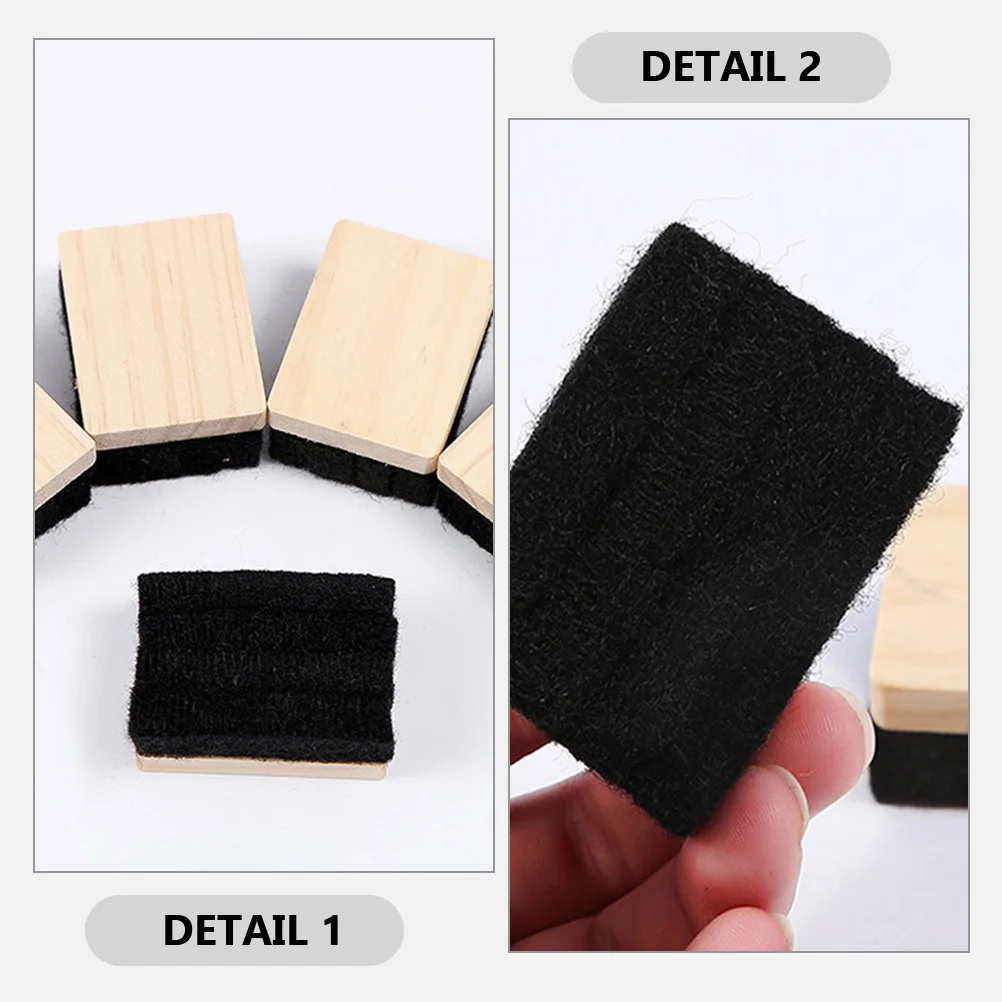 

5pcs Blackboard Eraser Felt Wood Lightweight Classroom Supplies Kids Whiteboard Cleaner School Chalk Dust Eraser Student