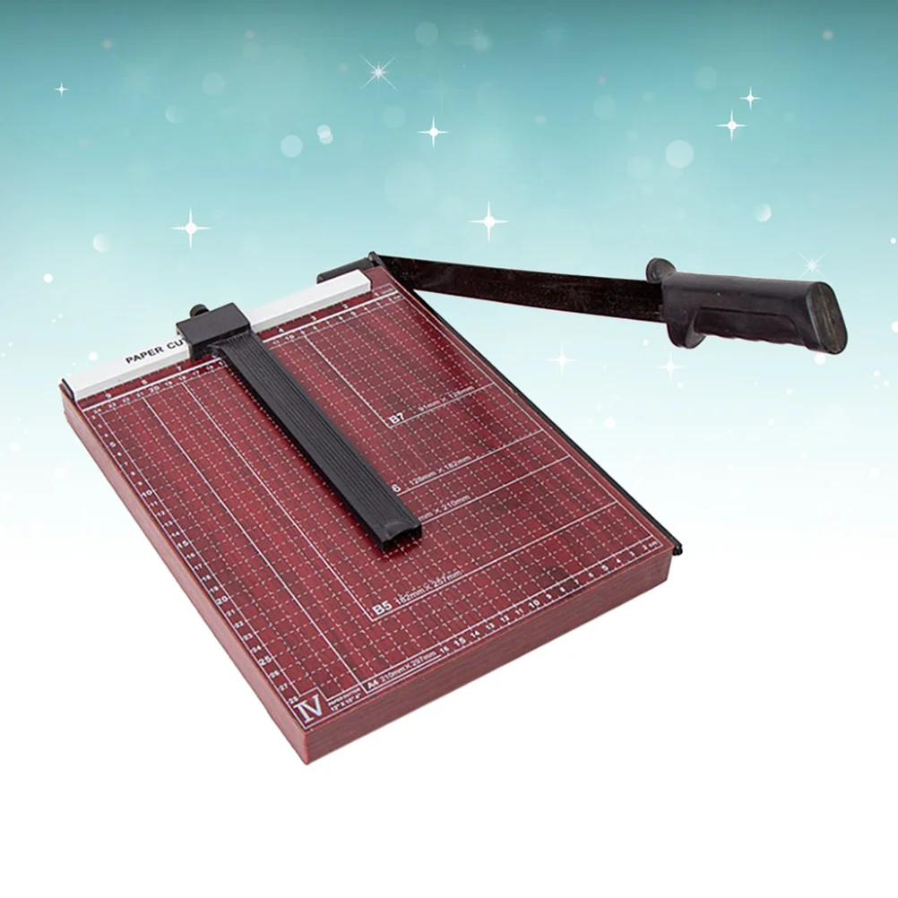 Paper Cutter A4 Guillotine Trimmer Heavy Duty Gridded Base For Home Office School Craft Cutting Adjustable Safety Lock