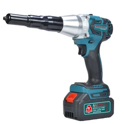 Lithium Battery Fully Automatic Rivet Gun Rechargeable Industrial Grade Electric Pull Nail Gun Tool Core Pulling And Rivet Head