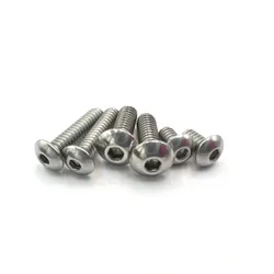 75pcs UNC 2-56 4-40 6-32 8-32 US Coarse Thread 304 stainless steel Allen Hex Hexagon Socket Button Head Screw Bolt ISO7380