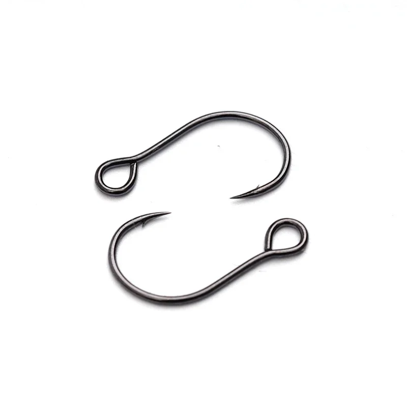 10pcs/lot Size 4-12# ORIGIN for Fishing Lure Replacement Hook Single Fish Bait Hook Inline Hook Big Eye High Carbon Steel Tackle