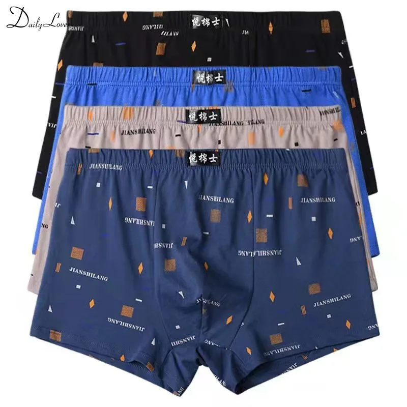 

1PC Boxers Men’S Underwear Men's Cotton Boxer Shorts Men’S Boxer Pants Four Corners Loose Breathable Comfortable Shorts