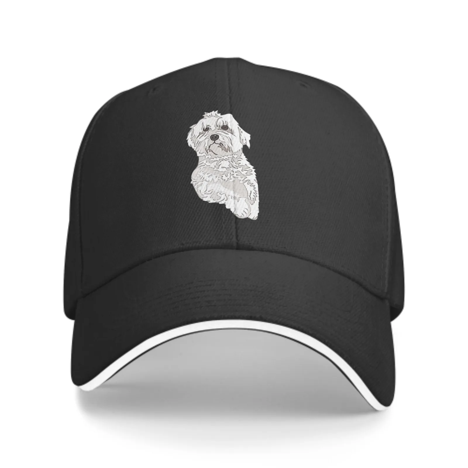 Furry Little Dog Baseball Cap Trucker Sandwich Duck Tongue Hat Adjustable Unisex Fashion Sports Outdoor Travel Daily