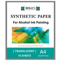 Alcohol Ink Paper Vellum Translucent A4 Smooth Synthetic Paper Yupo For Alcohol Ink Painting Drawing Art DIY Crafts