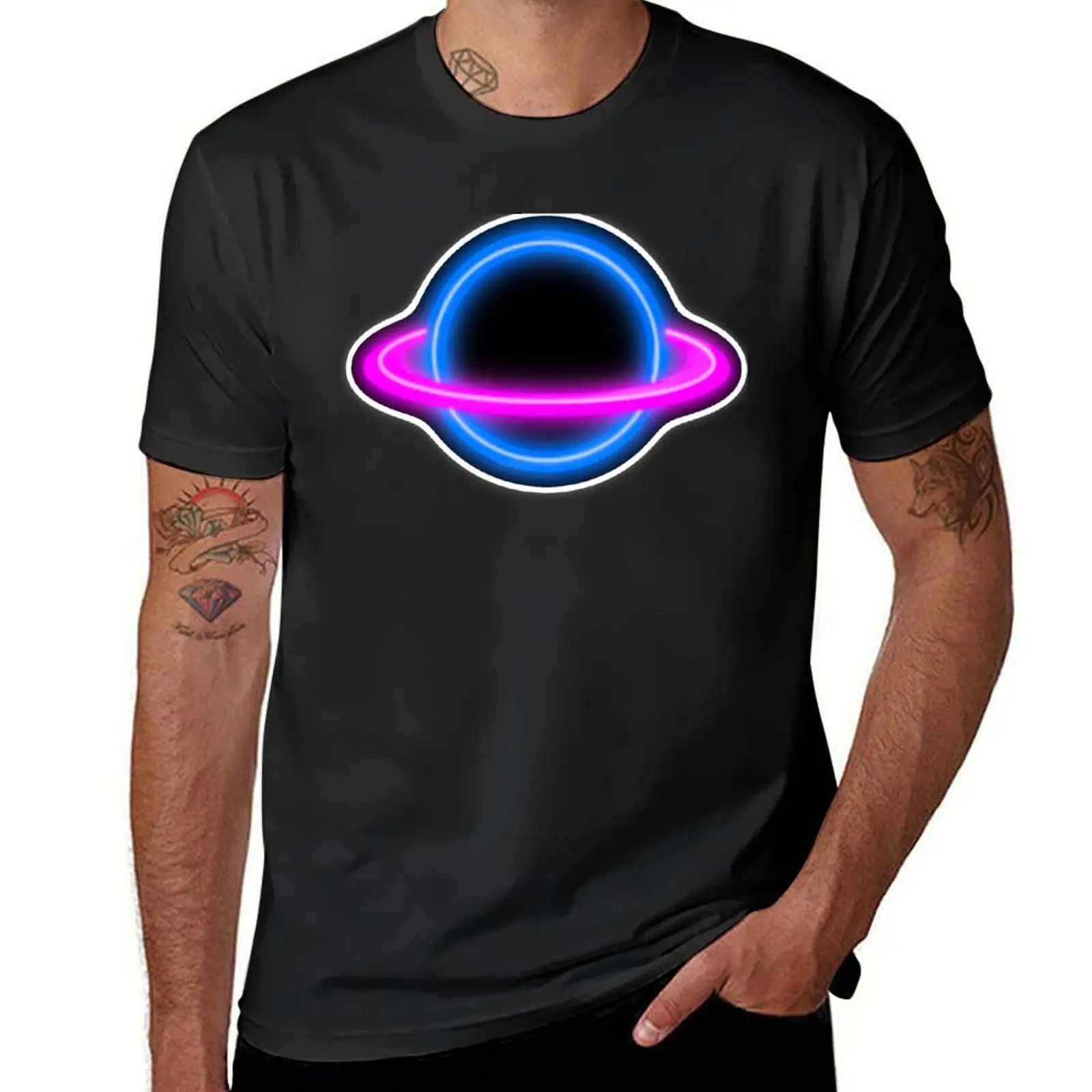 

Neon planet T-Shirt heavyweights Aesthetic clothing mens vintage t shirts