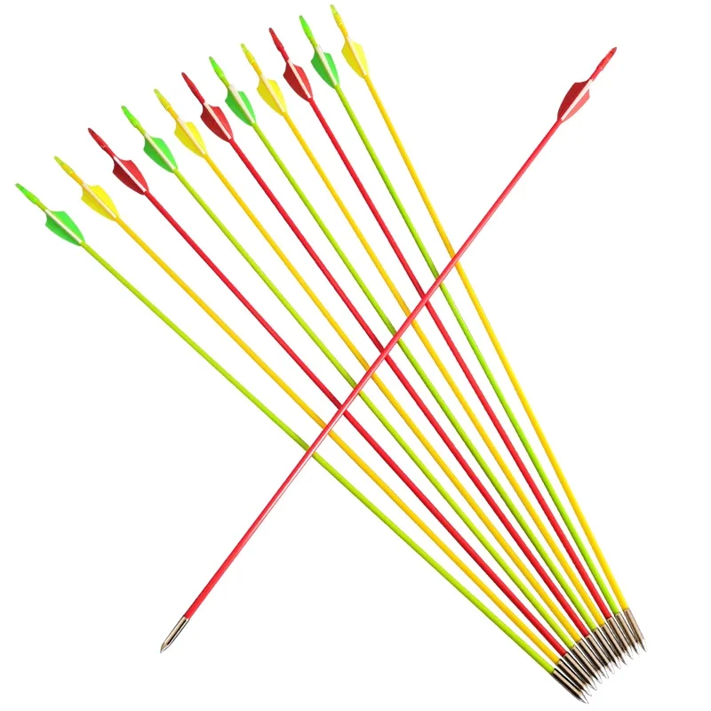 

6/12pcs Archery Fiberglass Arrows 2.5inch Rubber Feathers Arrow Fletching OD6mm Bow Outdoor Shooting Hunting Accessories