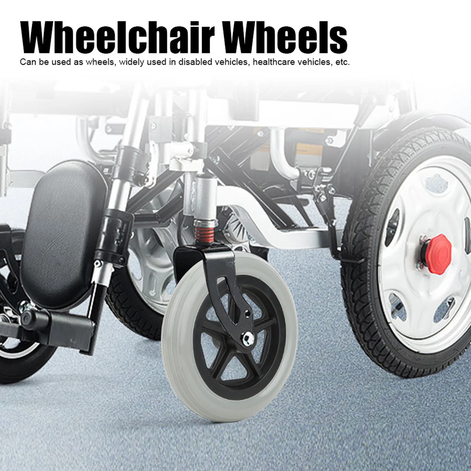 Disabled Wheelchair Wheel 7 Inch Wheelchair Front Wheel Disabled Walk Chair Wheelchair Rubber Wheel Wheelchair Rubber Wheel