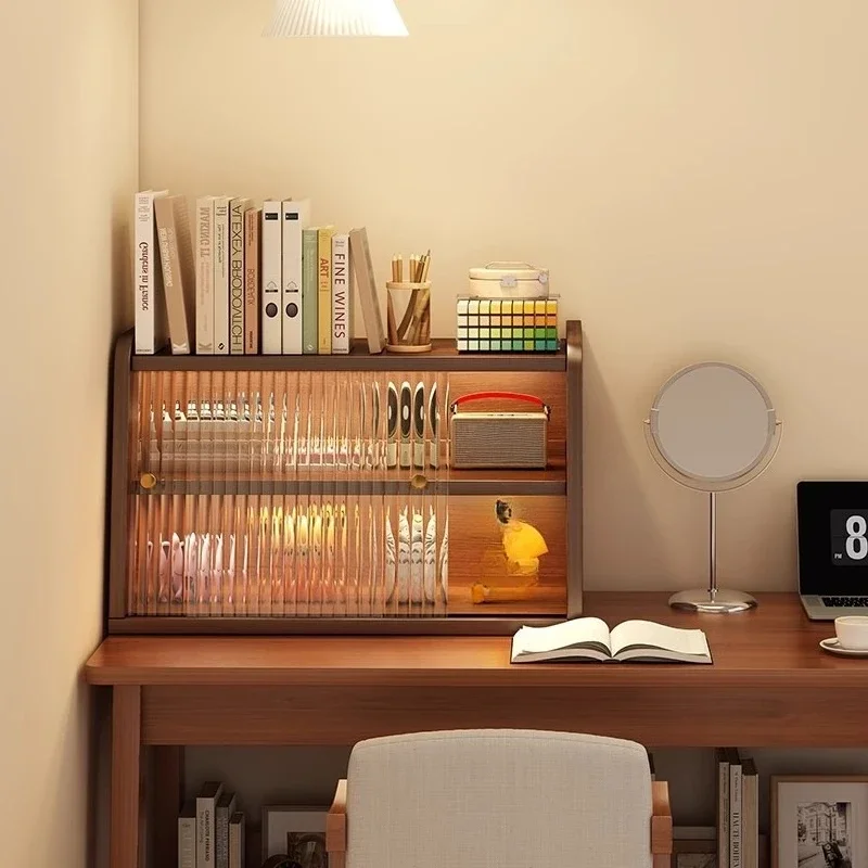 

Household dust-proof desktop figure rack, large-capacity cosmetic storage rack