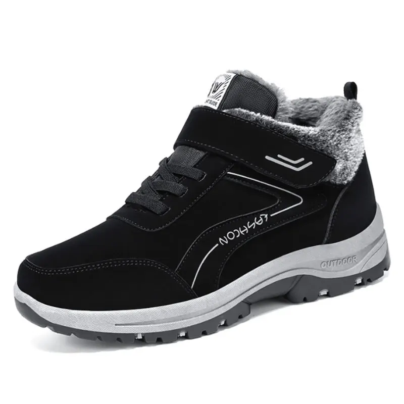 أحذية الكاحل غير قابلة للإنزلاق للرجال ، أحذية العمل والسلامة ، أحذية الثلج الدافئة للذكور ، أحذية المشي لمسافات طويلة في الهواء الطلق ، الجوارب الشتوية للأب