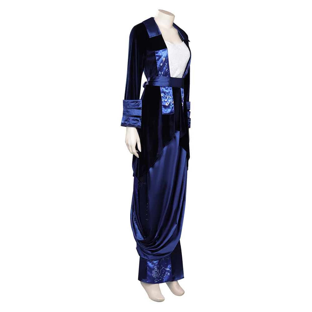 Rose DeWitt Bukater Cosplay Titanic Fantasia Costume Adult Women Vest Dress Belt Outfits Halloween Carnival Party Suit - view 5