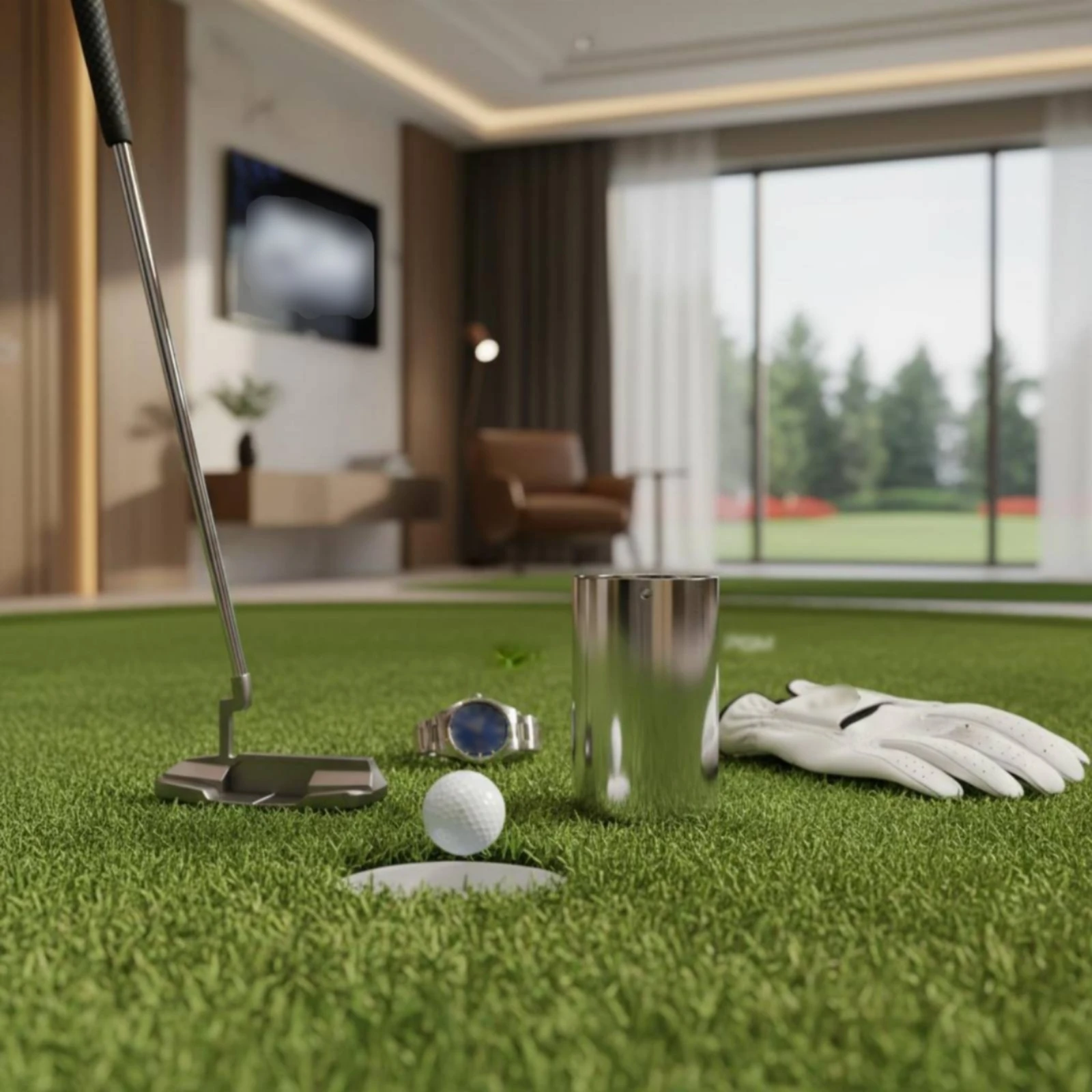 perforated-golf-hole-cup-brushed-metal-golf-hole-cup-sports-gear-2-mm-thick-cylindrical