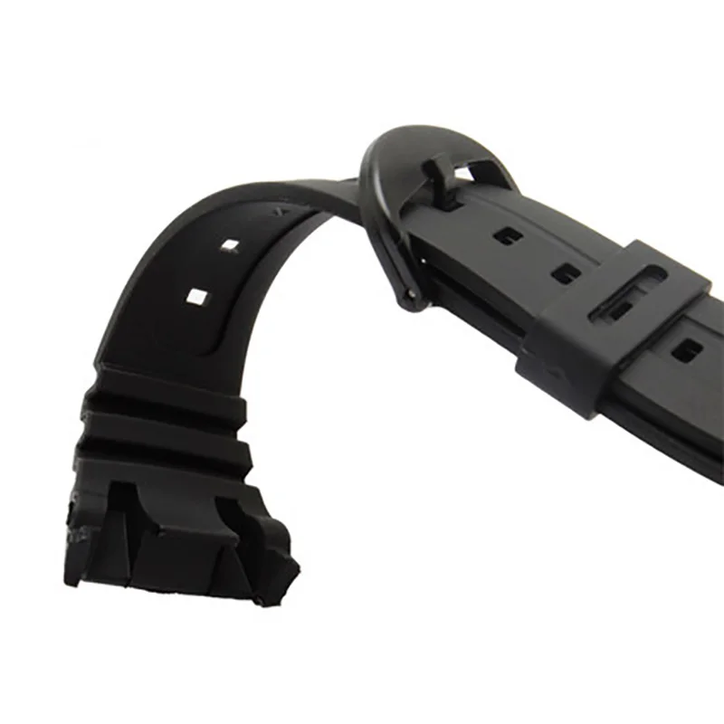 Watchband for Casio 3239 W-96H-1A 2A 9A Electronic Watch Dedicated Strap Black Men's Sport Waterproof Silicone 18mm Bracelet