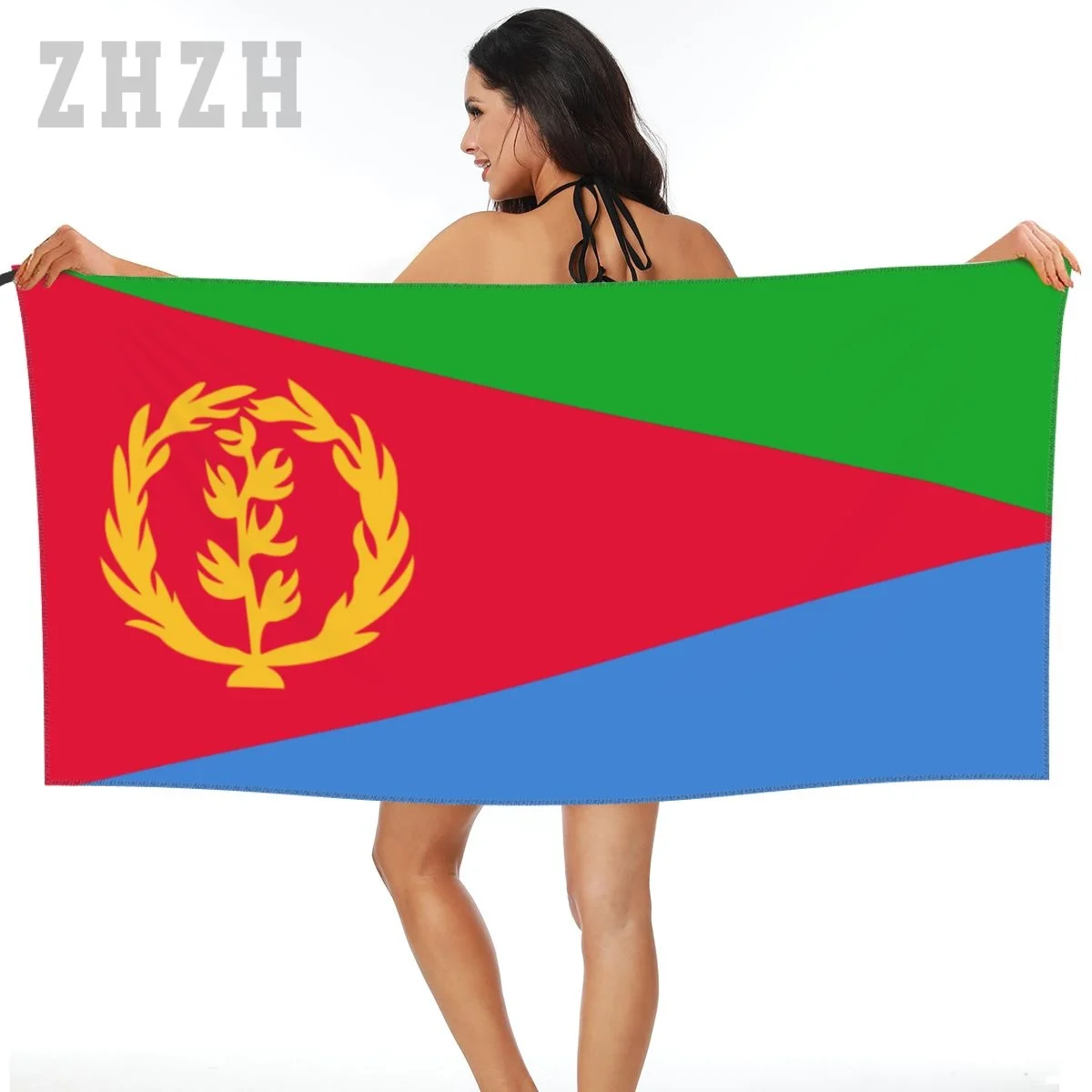 

More Design Eritrea Flag Emblem Bath Towel Quick dry Microfiber Absorbing Soft Water Breathable Beach Swimming Bathroom