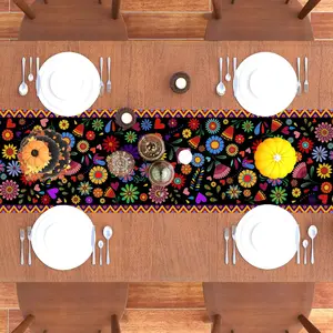 Mexikanische Zuckerwäsche Tabletten Korridore, toter Tag, Kommode, Schal, Waschkörperdekoration, Esstischkorridore, Partydekorationen 12 Hauptverkäufe Mexikaner Stempel - №10