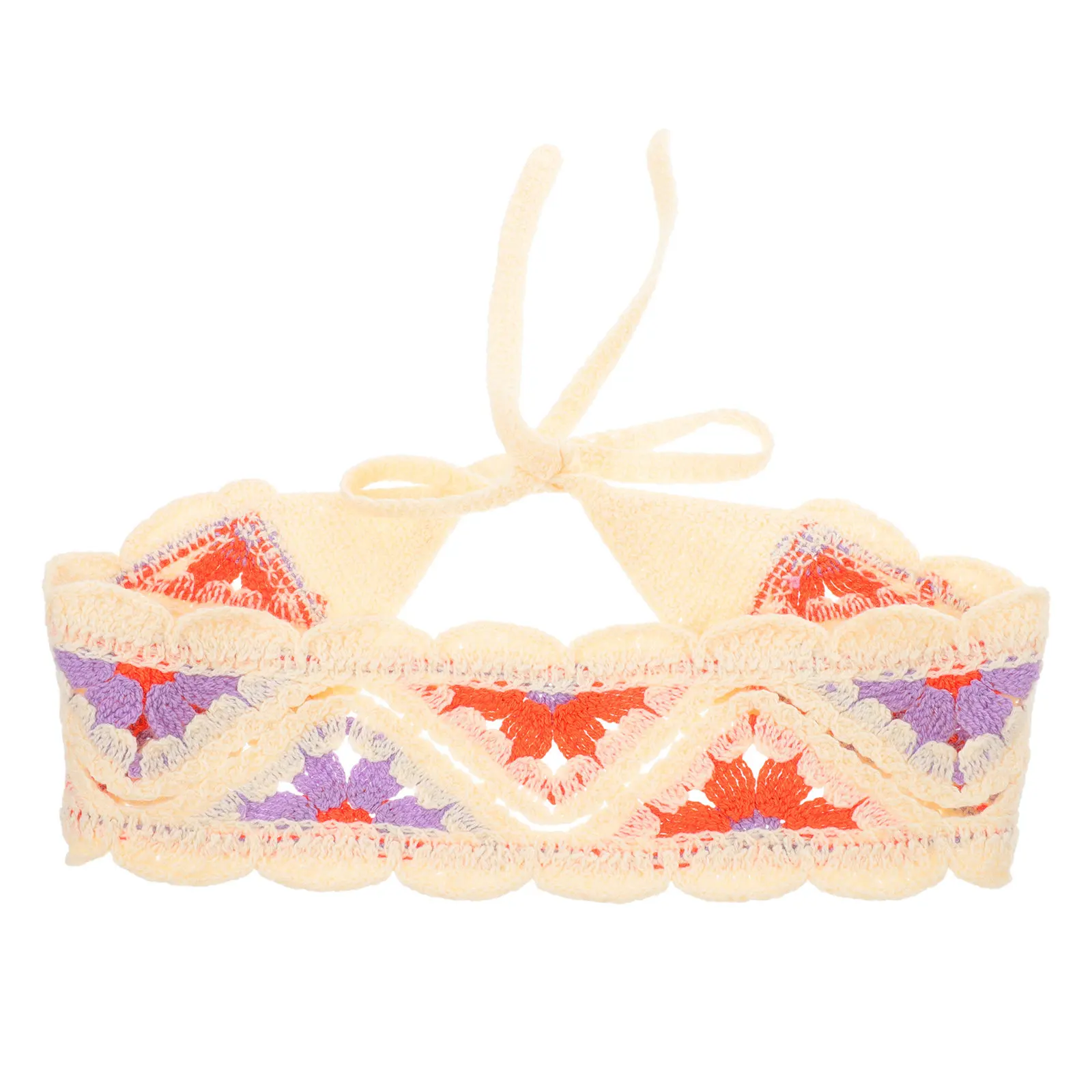 

Пасторальный платок для женщин: дышащий хлопковый французский треугольный шарф, пляжная повязка для волос, бандана, повязка на голову в стиле бохо