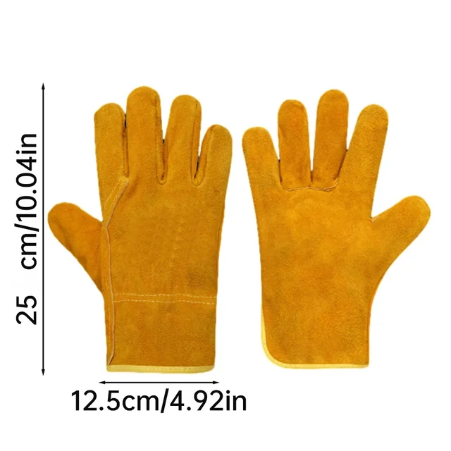 Work Gloves Sheepskin Leather Workers Work Welding Safety Protection Garden Sports Motorcycle Driver Wear-resistant Gloves 3