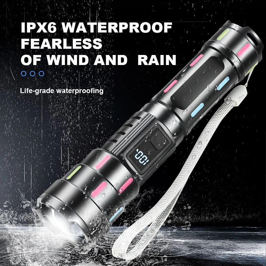 Ultra Powerful 10000LM LED Flashlight Rechargeable Tactical  Zoomable Emergency Torch Use 26650 Battery Camping Fishing Lantern