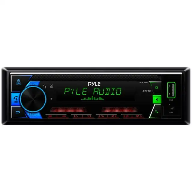 

Bluetooth Stereo Headunit Receiver - In-Dash Single DIN Head Unit Receiver Power Amplifier System(Black)