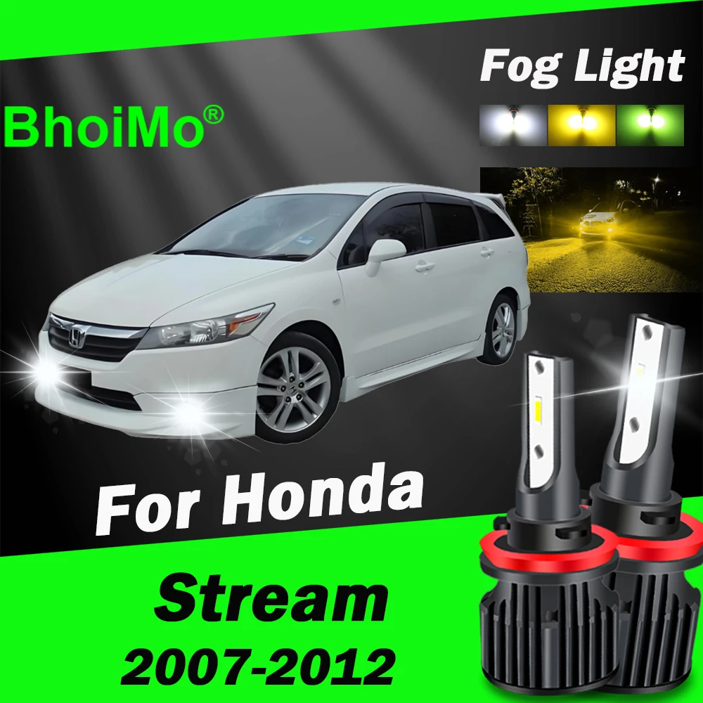 

BhoiMo 2007 - 2012 For Honda Stream Led Bulb Front Fog Light Lamp 2008 2009 2010 2011