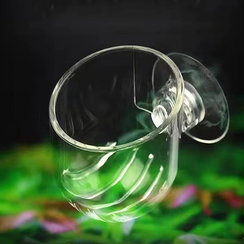 Aquarium Dekoration Pflanze Tasse Topf Acryl Aquarium Wasserpflanze Wachsen Mit Saug Halter Blutwurm Feeder Fütterung Tasse Zubehör