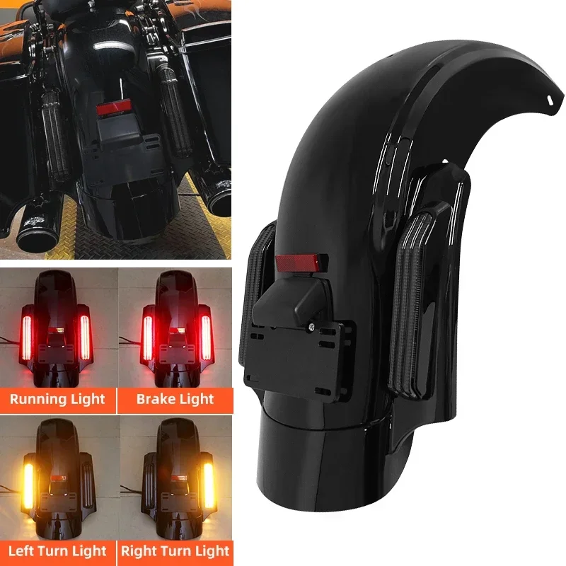 

LED Motorcycle CVO Style Rear Fender System Tail Light For Harley Touring Electra Glide Road Street Glide FLHR FLHX 2014-up